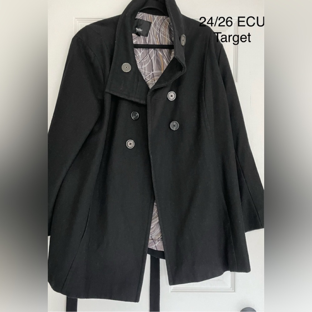 Black tie peacoat